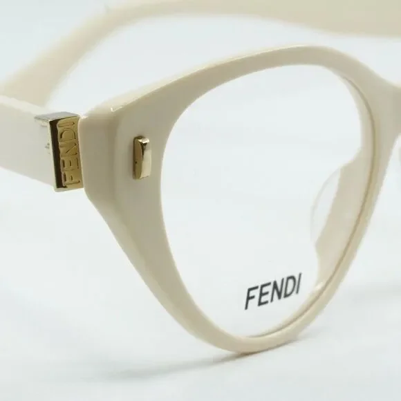 NEW FENDI FE50020I 025 IVORY EYEGLASSES